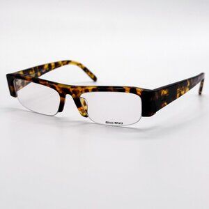 NEW MIU MIU EYEGLASSES MUB07S 14L08N HAVANA WOMEN MU B07S SMU B07